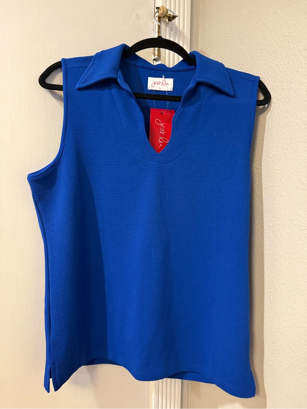 Scalloped Knit Top and Skirt set in Royal Blue